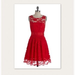 Modcloth - "When The Night Comes" dress in red